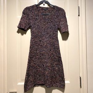 Theory knit merino wool multi-colored dress.